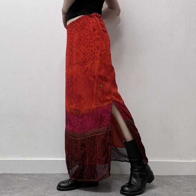 Patterned summer maxi skirt