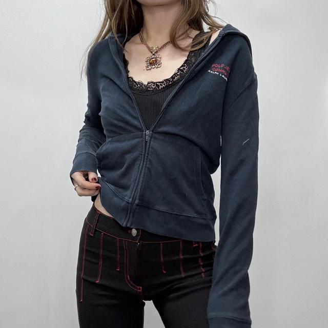 Slouchy fitted Ralph lauren zip hoodie