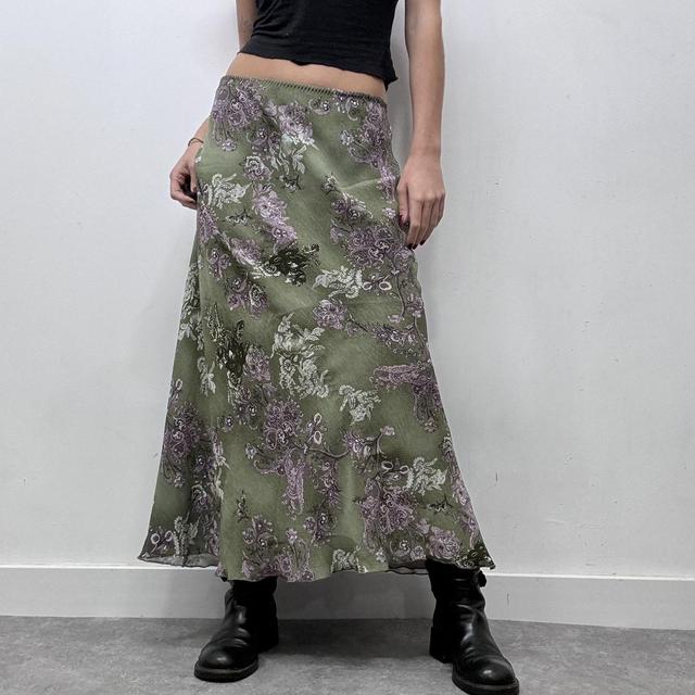 Paisley bias cut maxi skirt