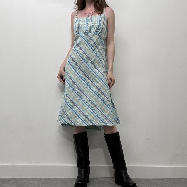 Cotton checked summer dress