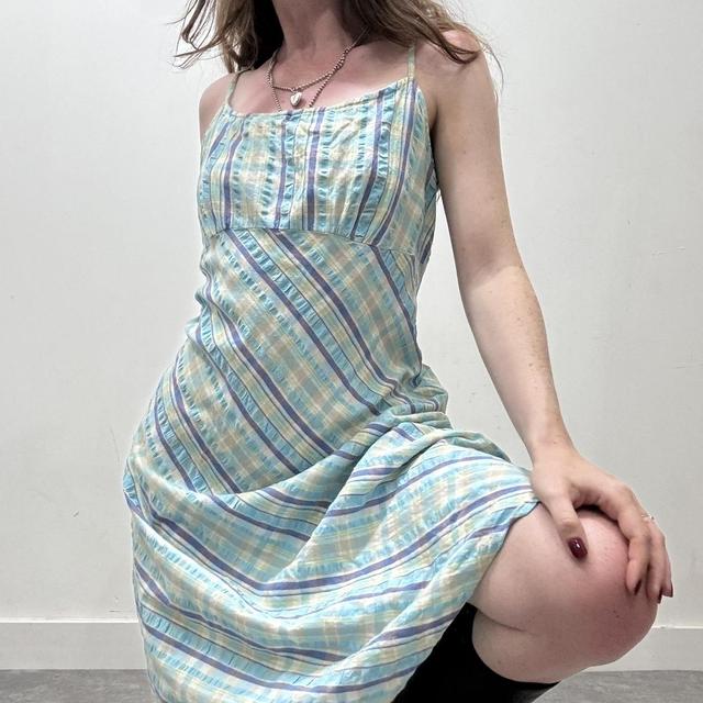 Cotton checked summer dress