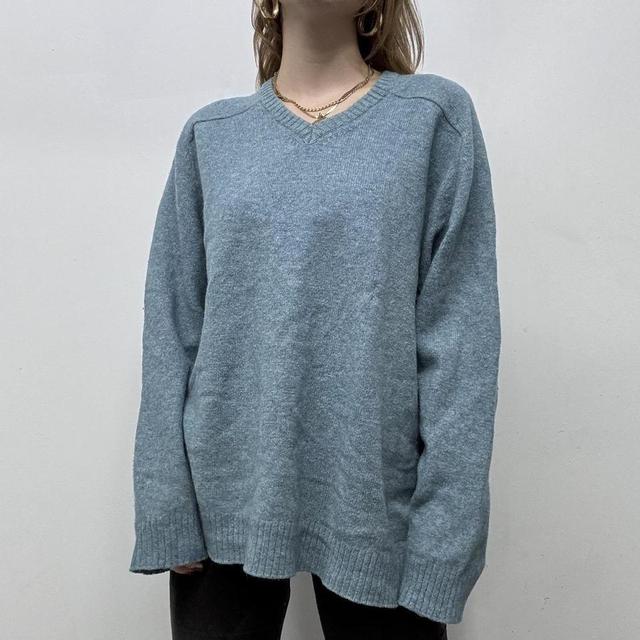 Oversized wool knit slouchy jumper