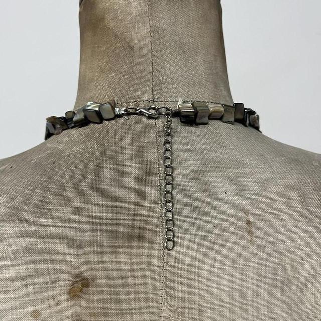 Grunge fairy pearl bead necklace