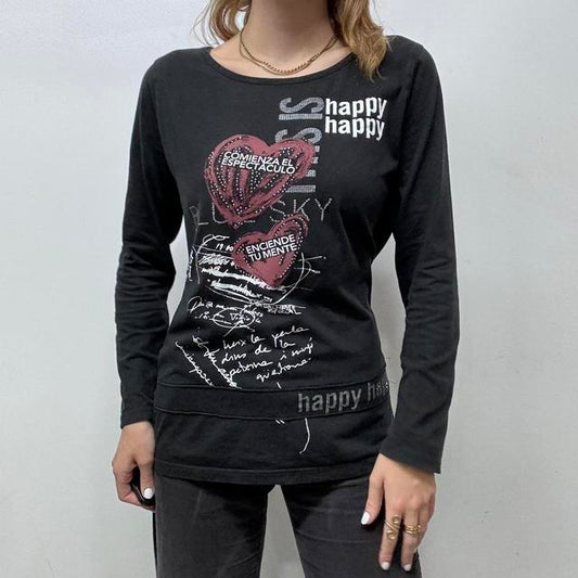 Graphic printed black tshirt