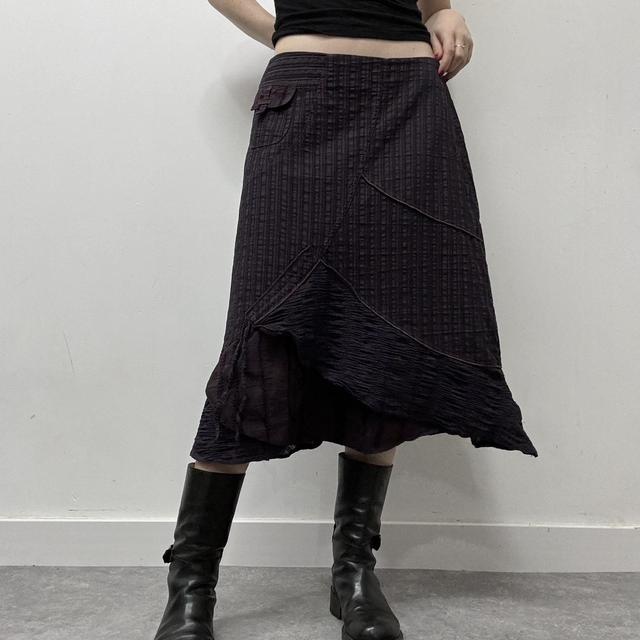 Cargo purple pinstipe skirt