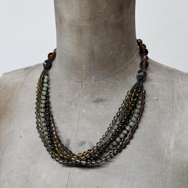 Beaded layer summer necklace