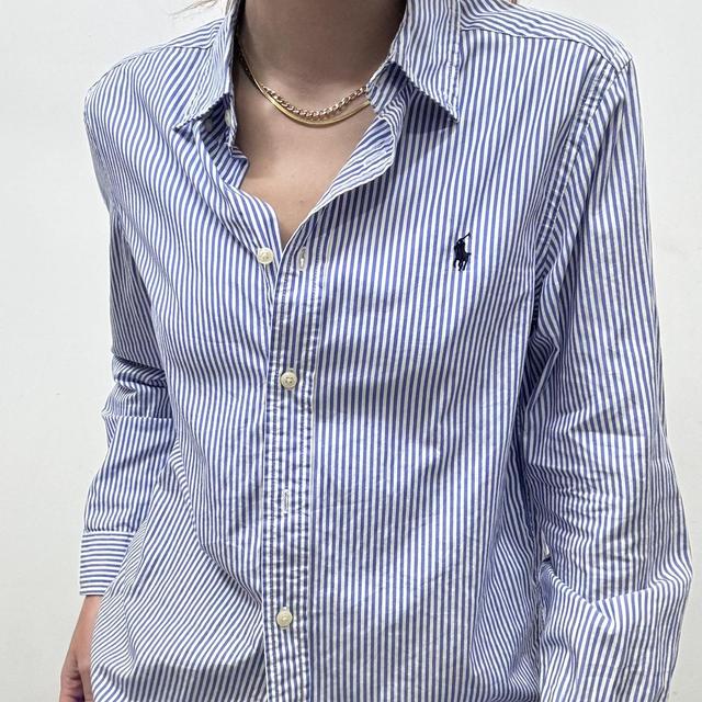 Ralph Lauren blue pinstripe shirt