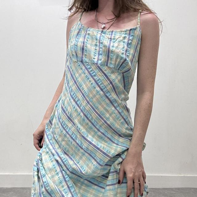 Cotton checked summer dress