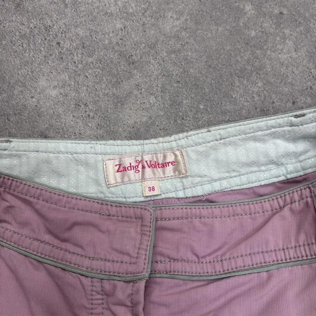 Pink wide leg cargo trouser pants