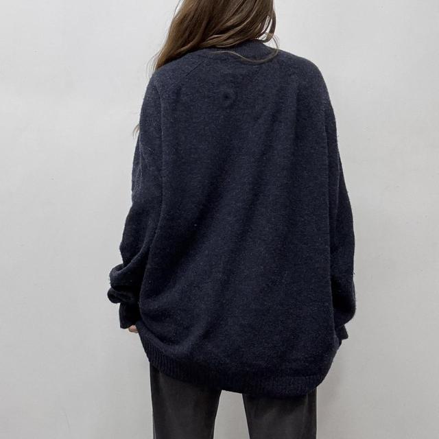 Navy wool 1/4 zip jumper
