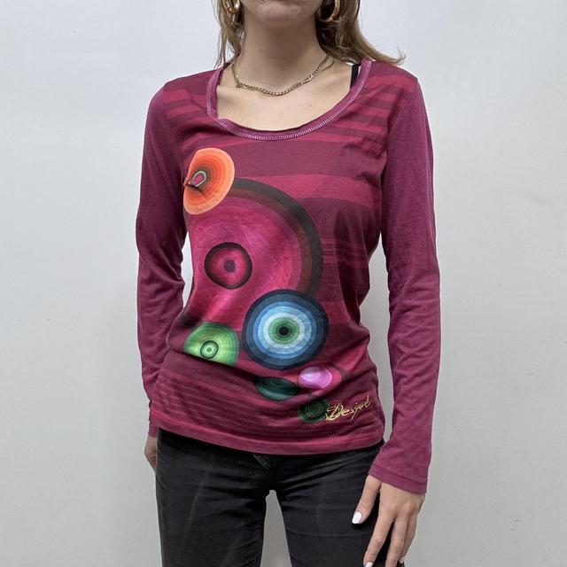 Graphic printed pink T-shirt