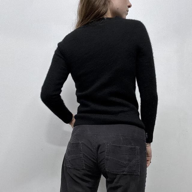 Black cashmere knitted jumper