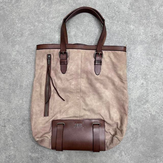 Distressed archival diesel shoulder bag bag