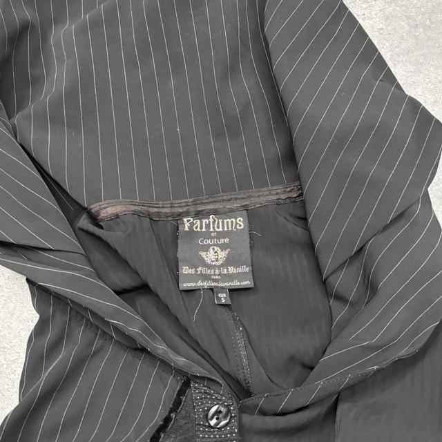 Pinstripe structured cargo dress