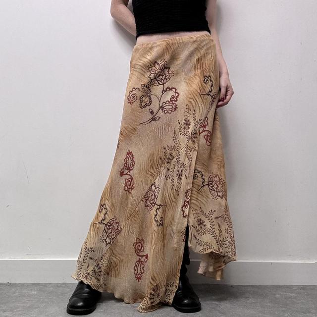 Paisley watercolour floaty maxi skirt