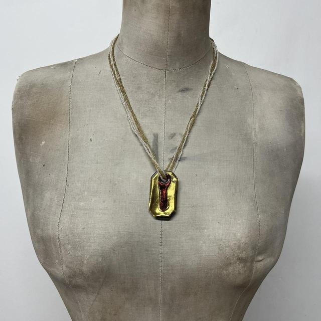 Boho glass beaded necklace