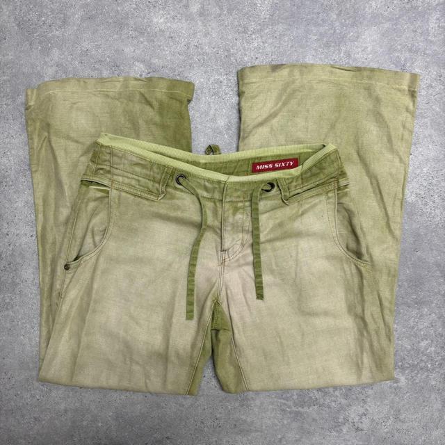 Green linen miss sixty trousers