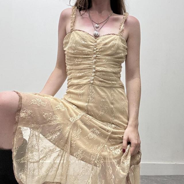 Sheer lace coquette summer dress