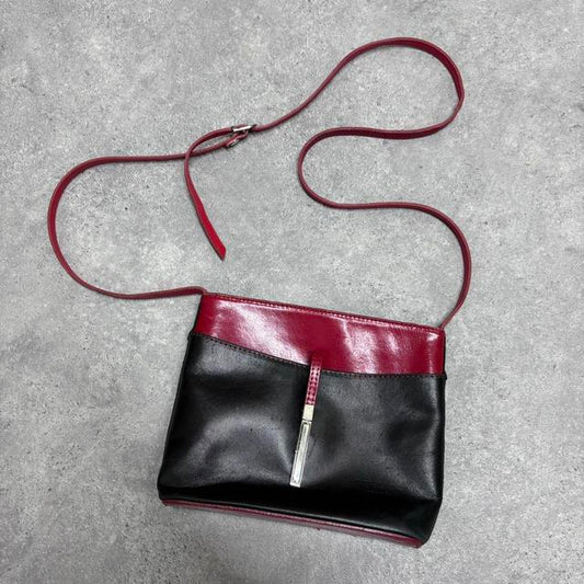 Leather cargo messenger bag