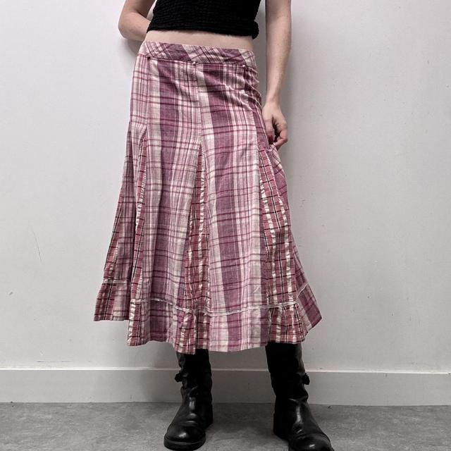 Checked gingham summer skirt