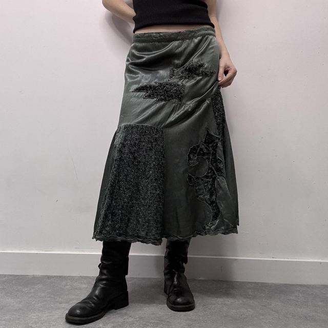 Blue satin patchwork fairy skirt