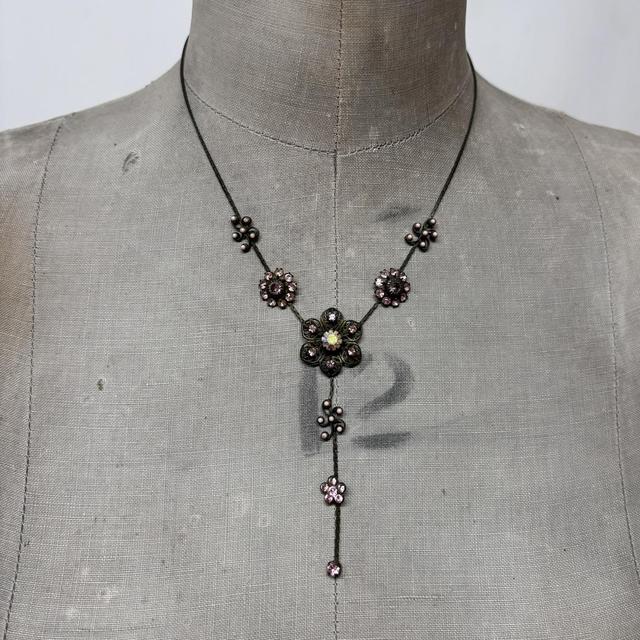 Drape boho fairy crystal necklace