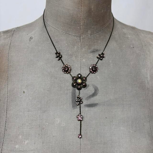 Drape boho fairy crystal necklace