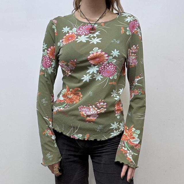 Sheer micro mesh long sleeve