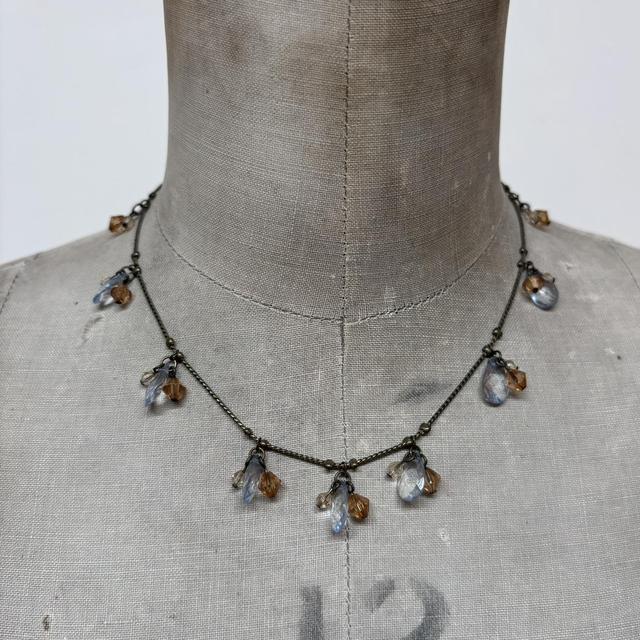 Delicate gemstone crystal necklace