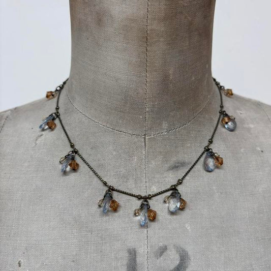 Delicate gemstone crystal necklace