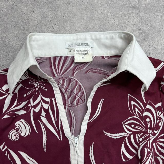 Graphic printed zip up shirt