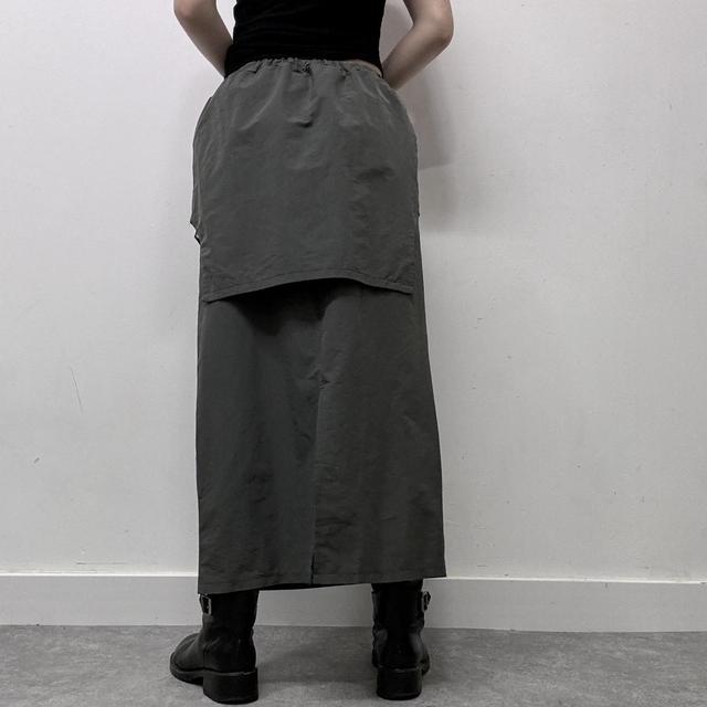 Layered midi tech skirt