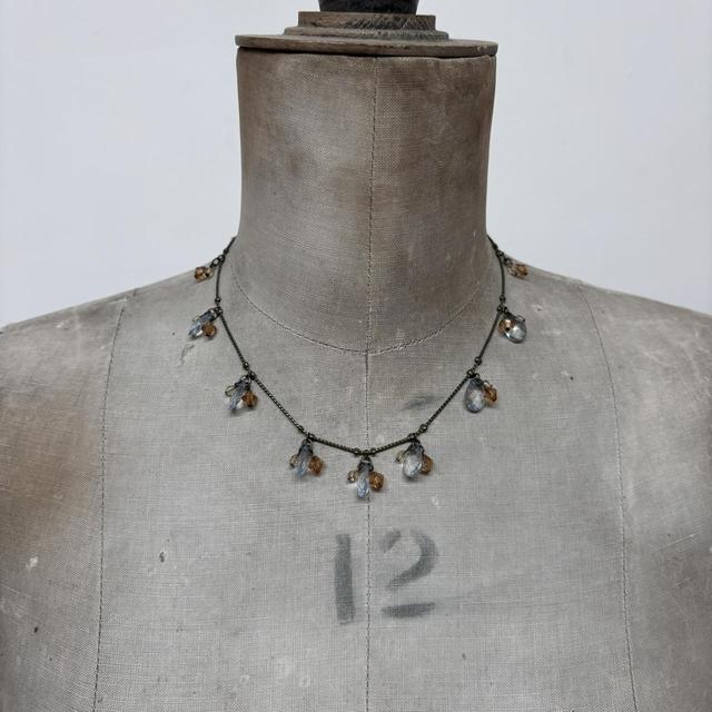Delicate gemstone crystal necklace