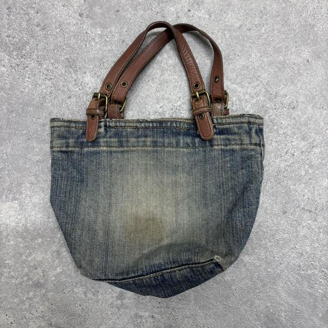 Denim cargo mini bag