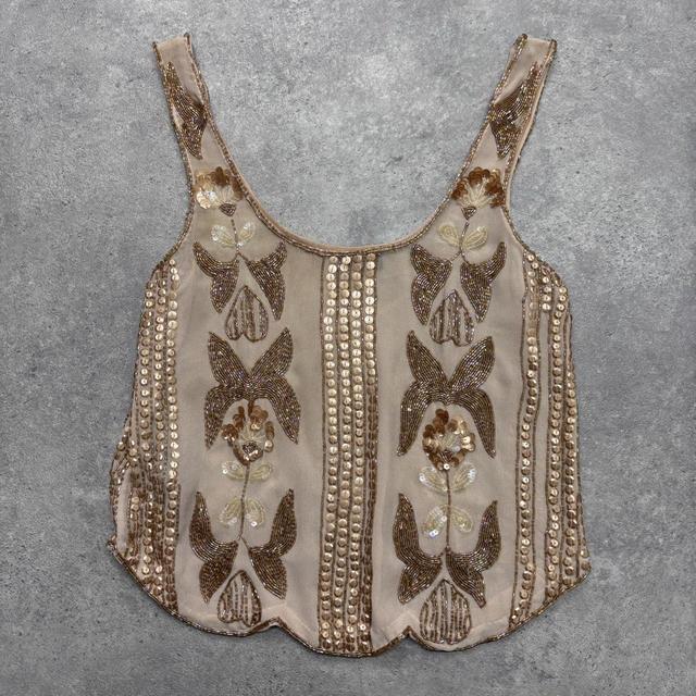 Sheer beaded embelished vest