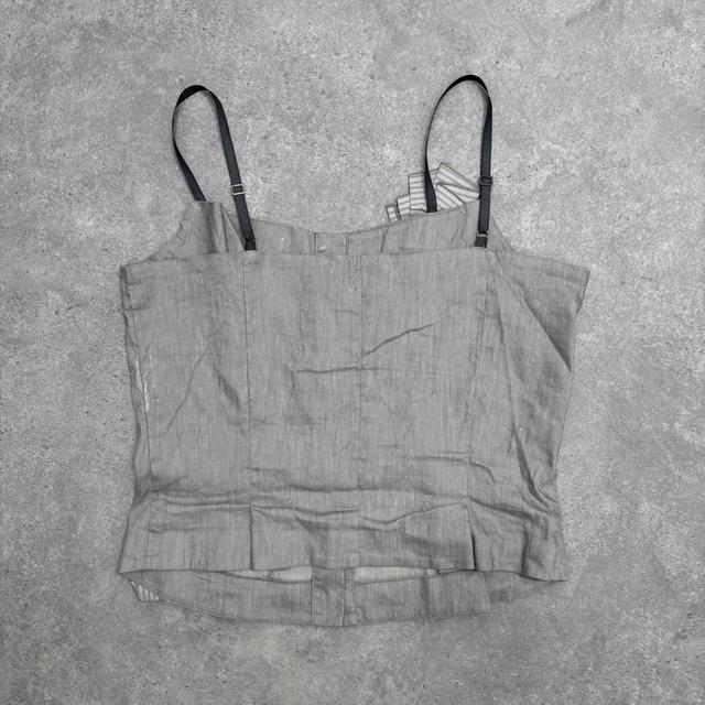 Grey asymmetric structured vest