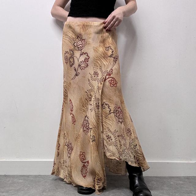 Paisley watercolour floaty maxi skirt