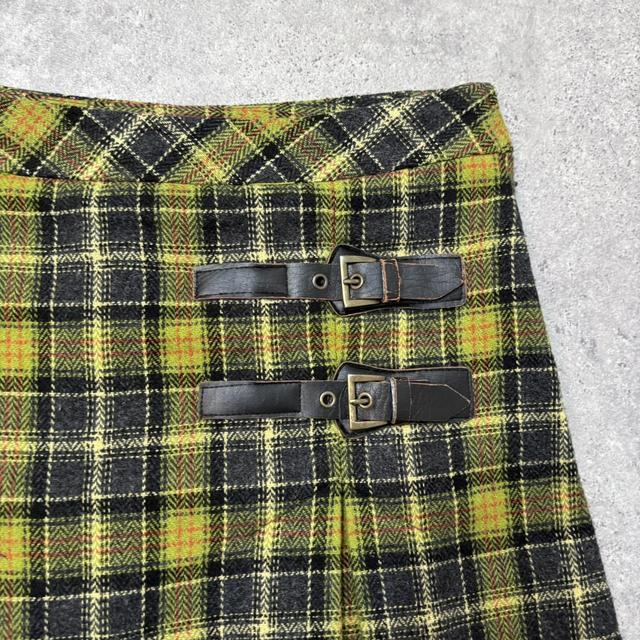 Tartan tweed midi skirt