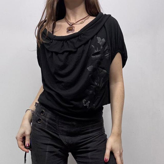 Wide neck structured Cop Copine slouchy top