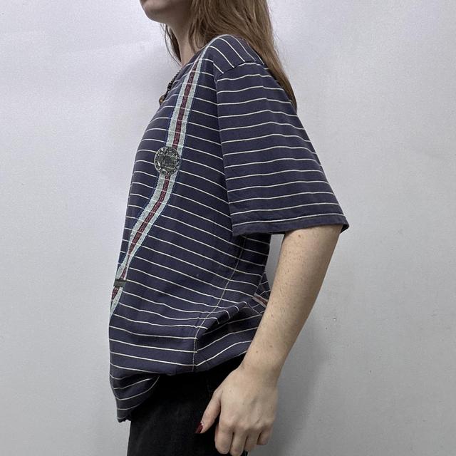 Oversized navy pinstripe tshirt