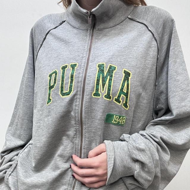 Oversized graphic Puma zip sweatshirt