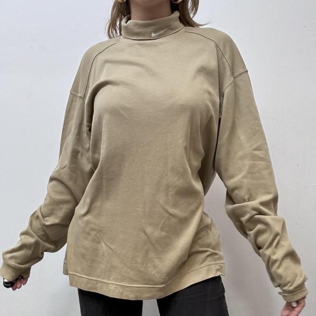 Tan nike roll neck sweater
