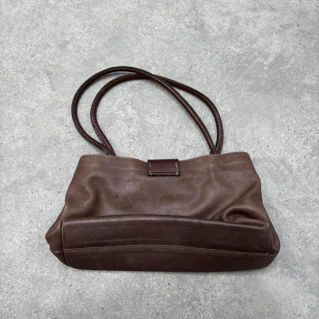 Brown leather shoulder bag