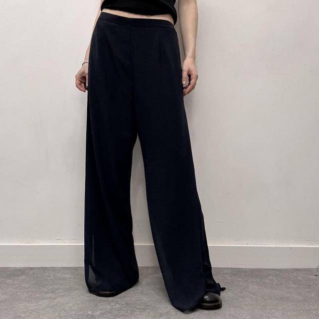Sheer layered wide leg trousers