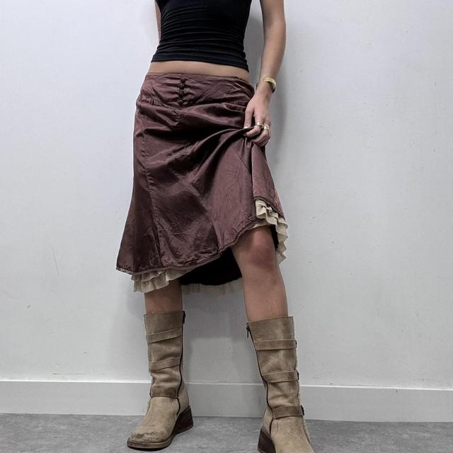 Silky ruffle bloomer skirt