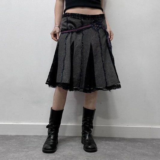 Flared fairy tweed skirt