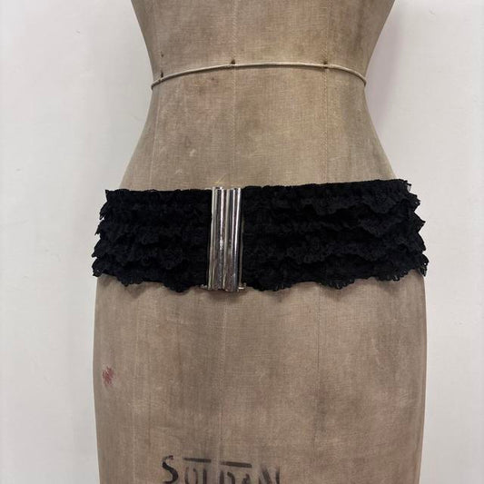 Black lace belt