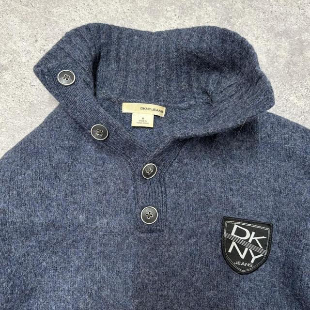 Blue wool preppy jumper