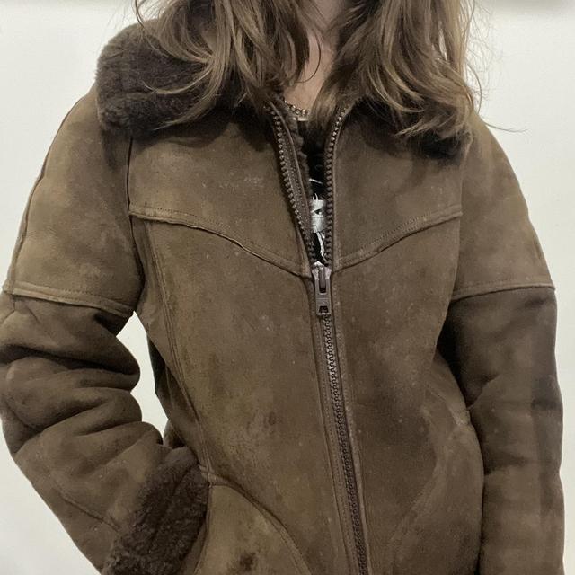 Brown Shearling aviator jacket