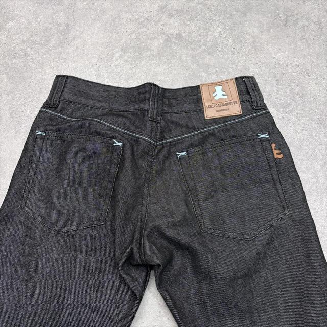 Dark wash salvage denim jeans